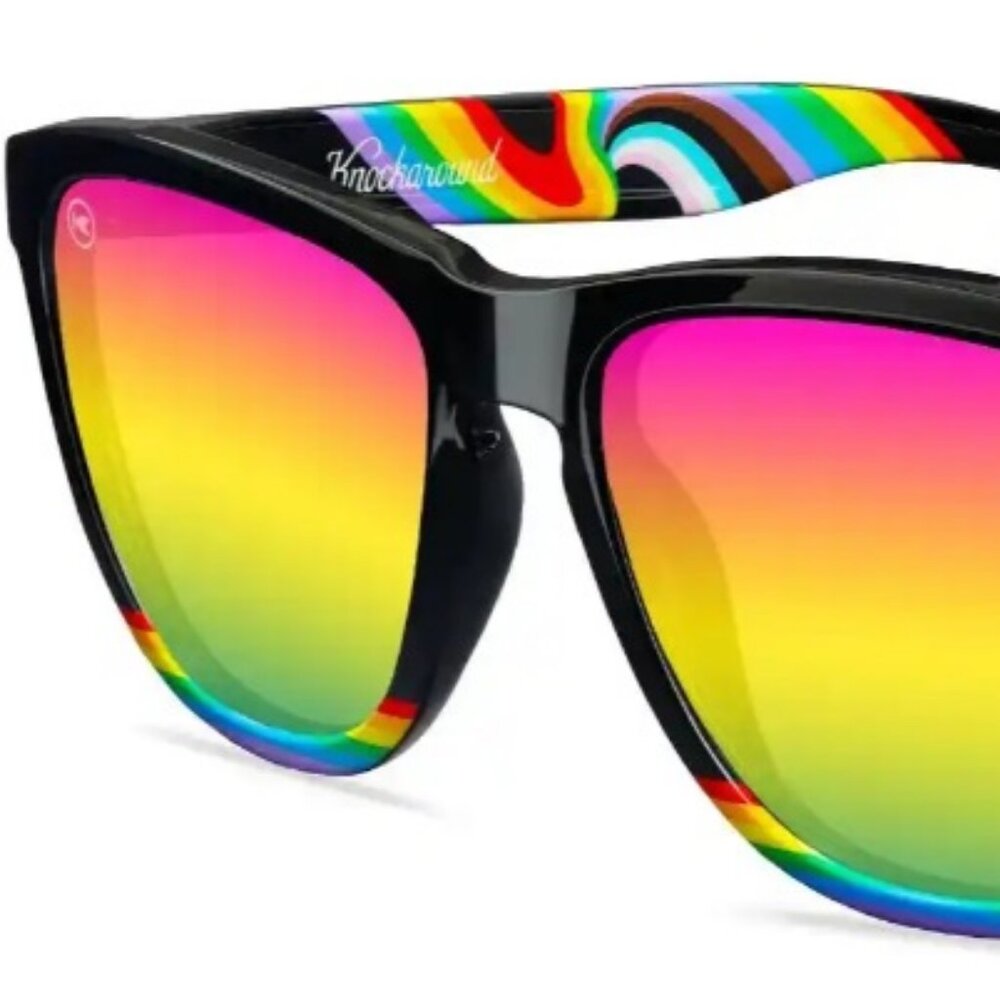 Knockaround Premiums Rainbow on My Parade Polarized Sunglasses, Unisex, New